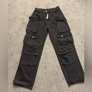 Black Cargo Women Jeans